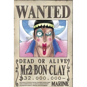 Placa Decorativa OnePiece Wanted Bon Clay